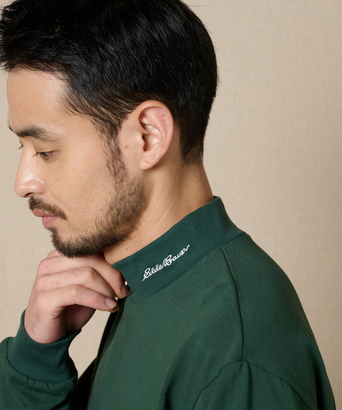 【通常配送】モックネック長袖Tシャツ/MOCK NECK LS TEE