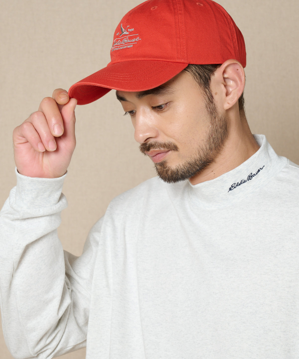 【通常配送】モックネック長袖Tシャツ/MOCK NECK LS TEE