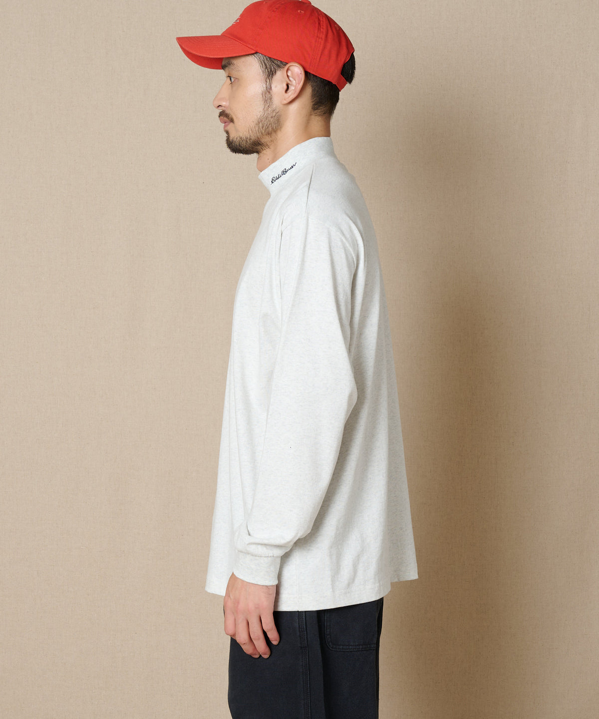 【通常配送】モックネック長袖Tシャツ/MOCK NECK LS TEE