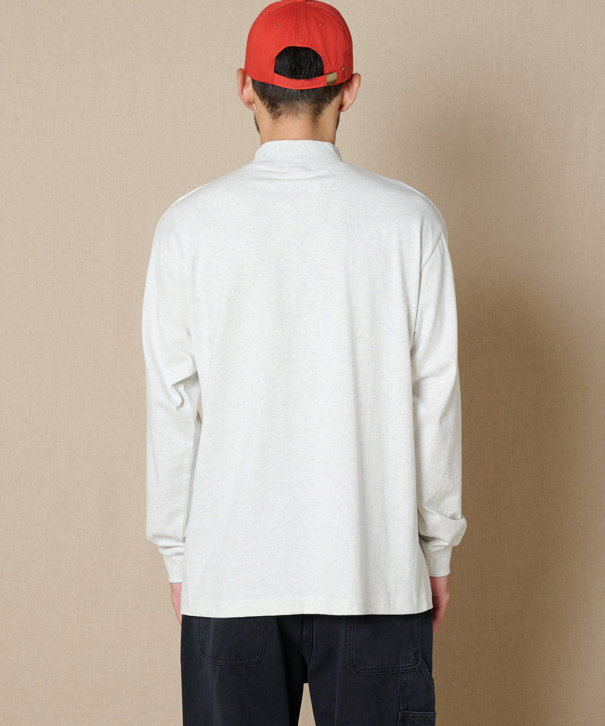 【通常配送】モックネック長袖Tシャツ/MOCK NECK LS TEE