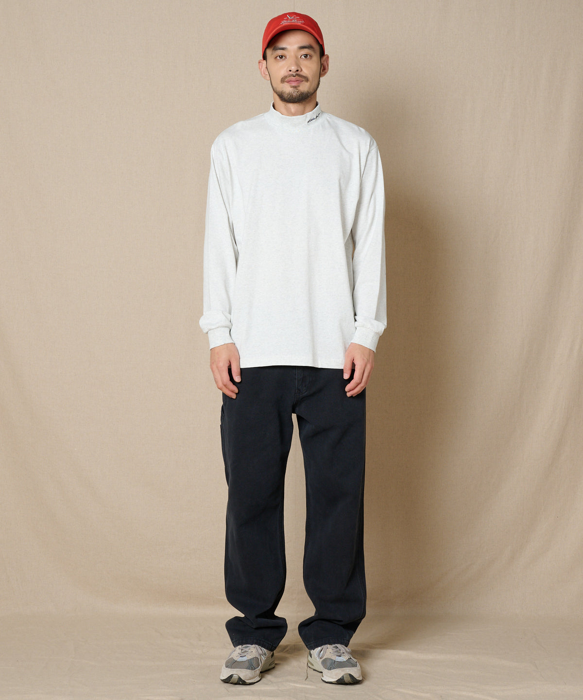【通常配送】モックネック長袖Tシャツ/MOCK NECK LS TEE