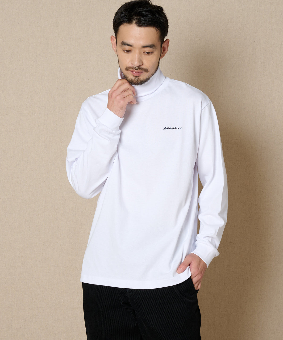 【通常配送】タートルネック長袖Tシャツ/TURTLE NECK LS TEE