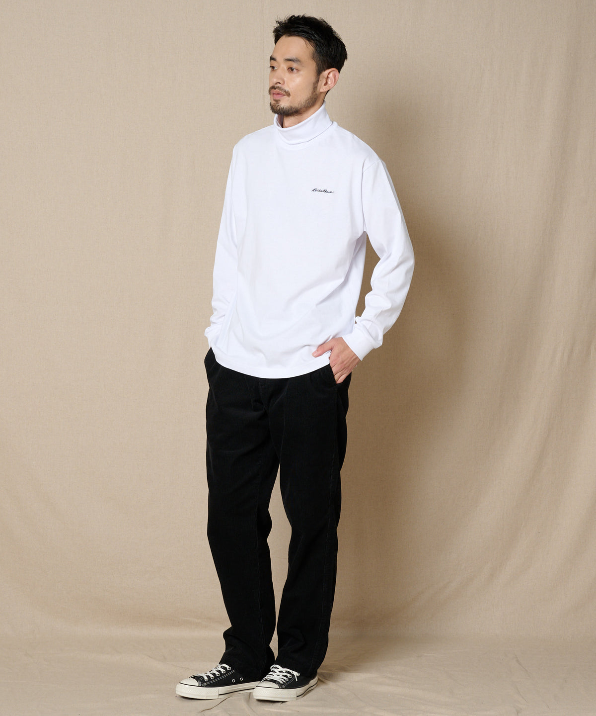 【通常配送】タートルネック長袖Tシャツ/TURTLE NECK LS TEE