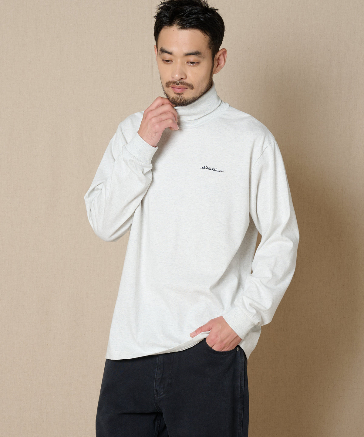 【通常配送】タートルネック長袖Tシャツ/TURTLE NECK LS TEE
