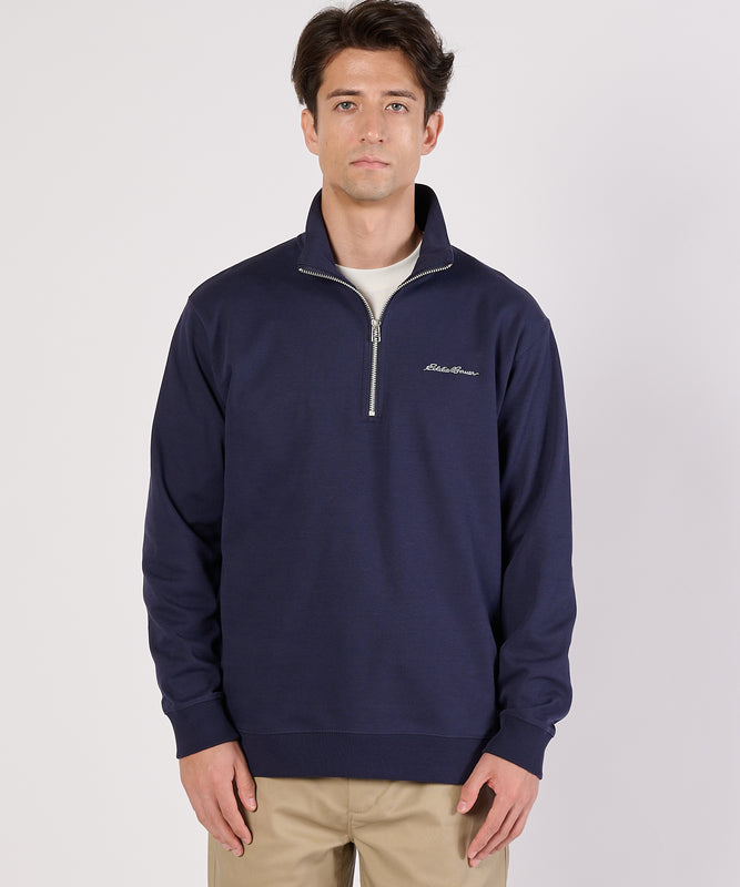 【通常配送】ダブルフェイスカノコハーフジップモック/W-PIQUE HALF ZIP MOCK
