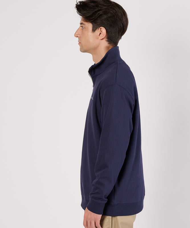 【通常配送】ダブルフェイスカノコハーフジップモック/W-PIQUE HALF ZIP MOCK