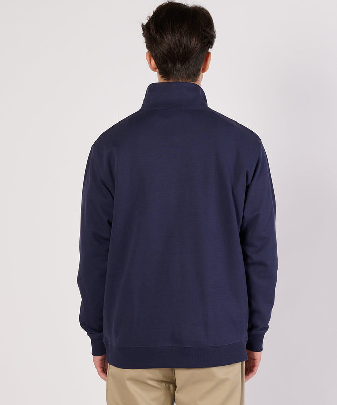 【通常配送】ダブルフェイスカノコハーフジップモック/W-PIQUE HALF ZIP MOCK