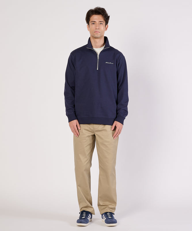 【通常配送】ダブルフェイスカノコハーフジップモック/W-PIQUE HALF ZIP MOCK