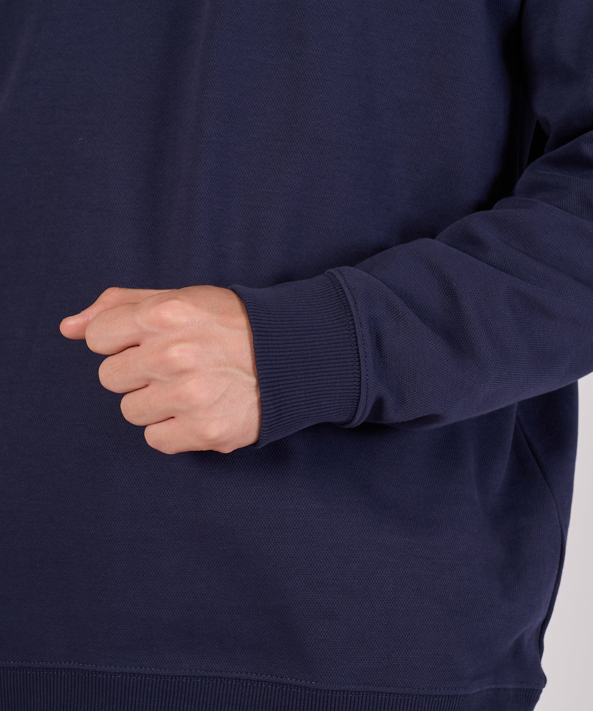 【通常配送】ダブルフェイスカノコハーフジップモック/W-PIQUE HALF ZIP MOCK