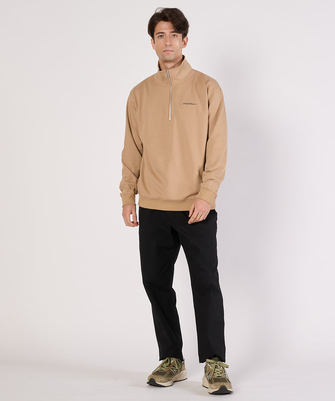 【通常配送】ダブルフェイスカノコハーフジップモック/W-PIQUE HALF ZIP MOCK