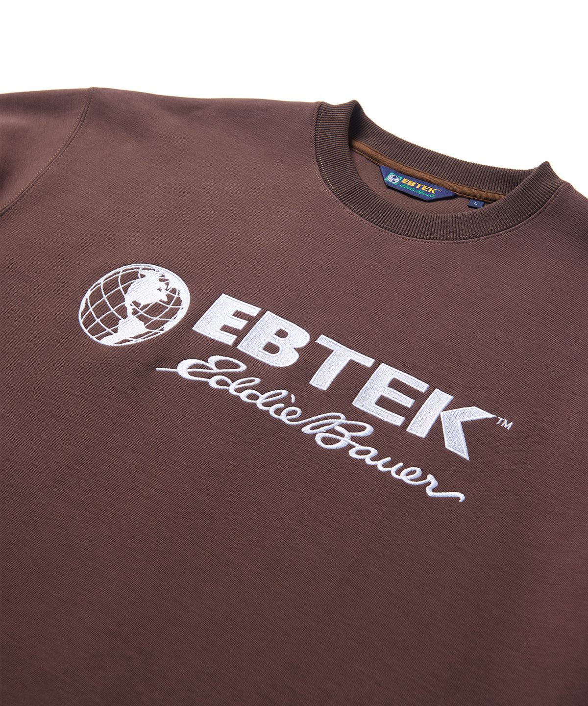 ロゴ刺繍テックジャージークルー/EBTEK LOGO EMB TECH JERSEY CREW