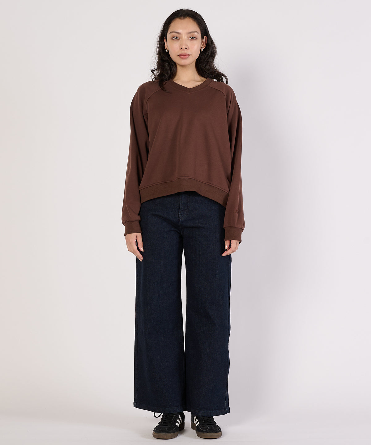 リラックスフィット長袖Vネックプルオーバー/RELAX FIT LS V-NECK PULLOVER