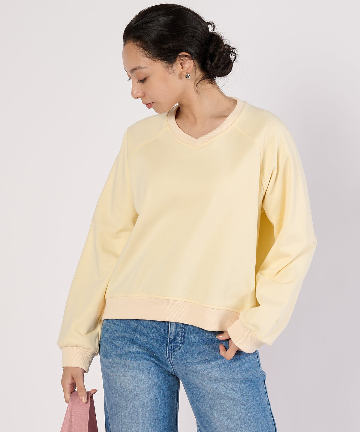 リラックスフィット長袖Vネックプルオーバー/RELAX FIT LS V-NECK PULLOVER