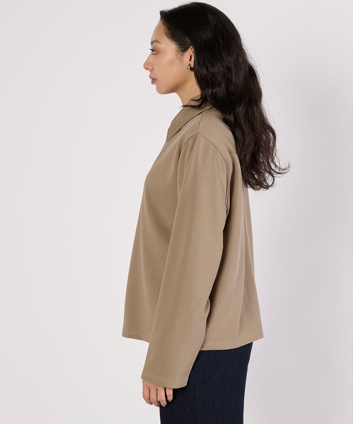 リラックスジョニーカラートップス/RELAX JOHNNY COLLAR TOP
