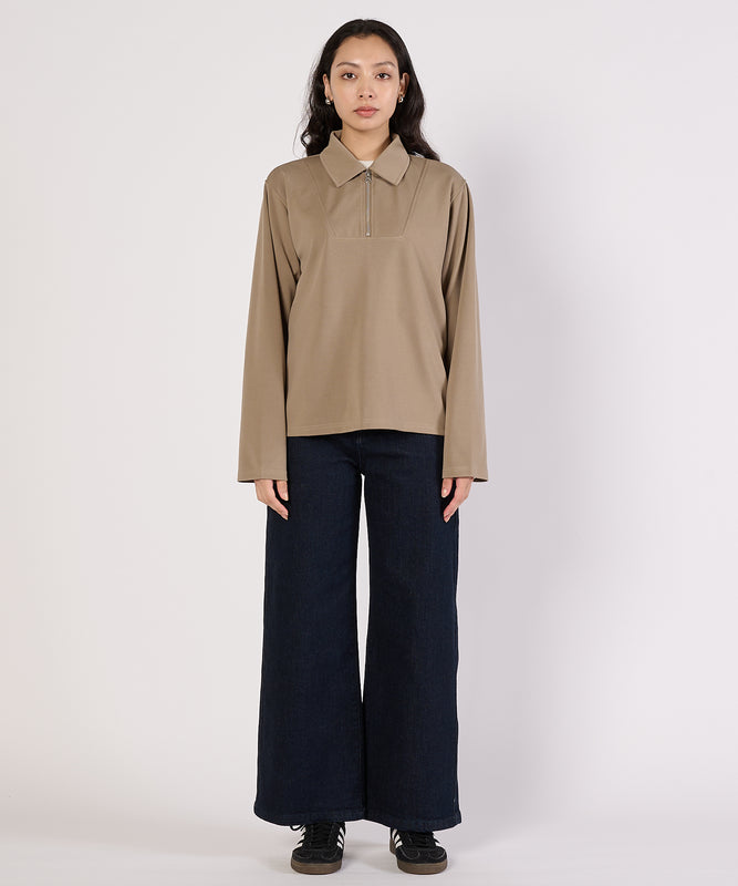 リラックスジョニーカラートップス/RELAX JOHNNY COLLAR TOP