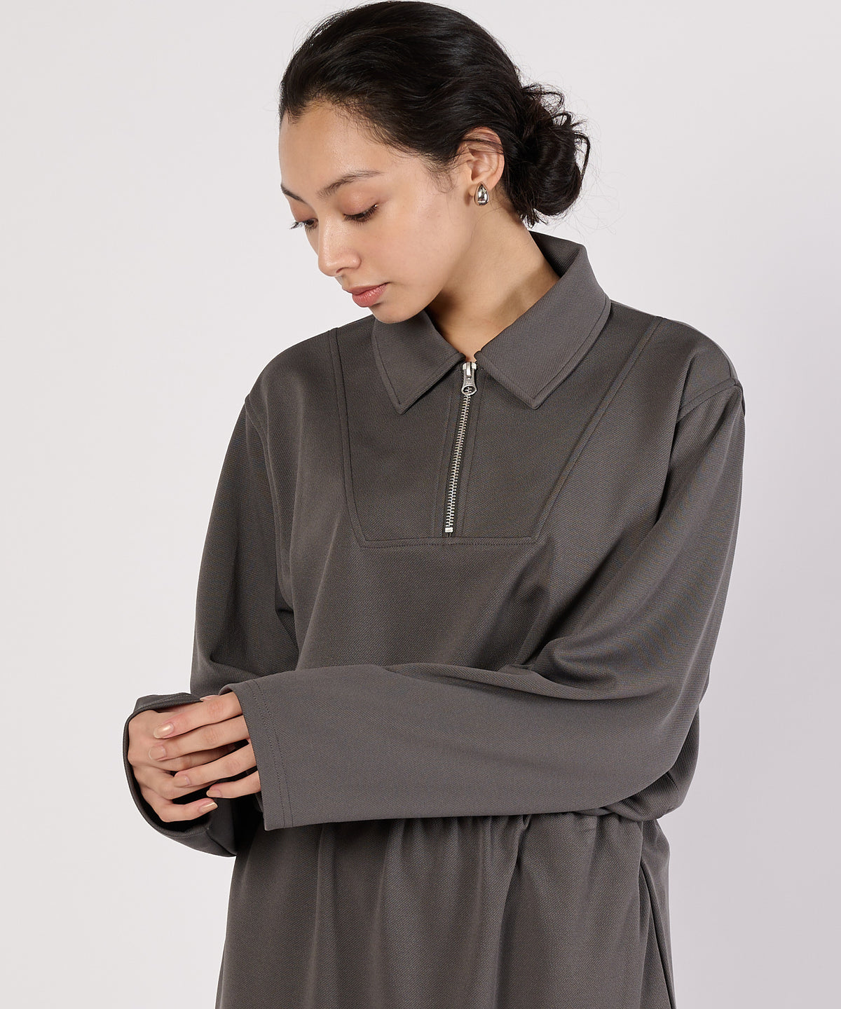 リラックスジョニーカラートップス/RELAX JOHNNY COLLAR TOP