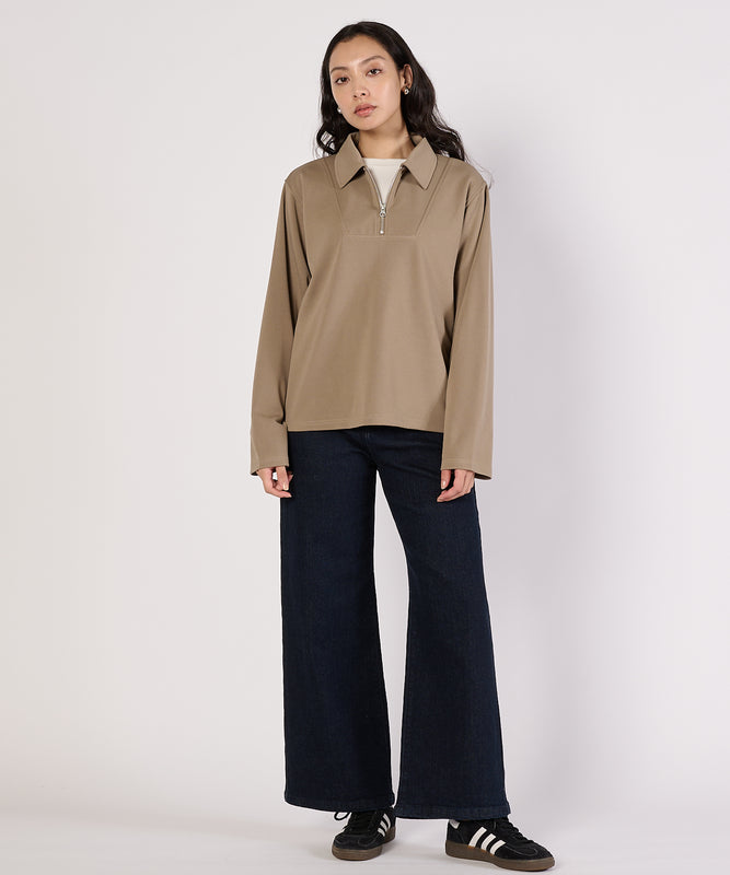 リラックスジョニーカラートップス/RELAX JOHNNY COLLAR TOP