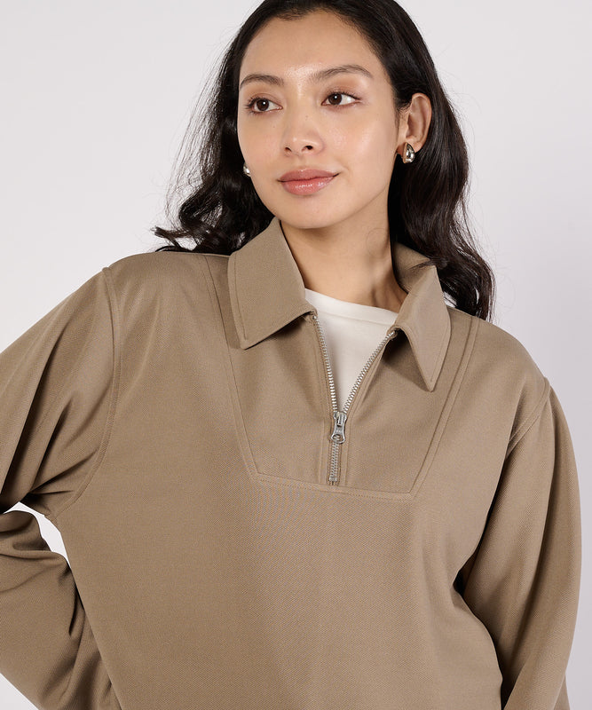 リラックスジョニーカラートップス/RELAX JOHNNY COLLAR TOP