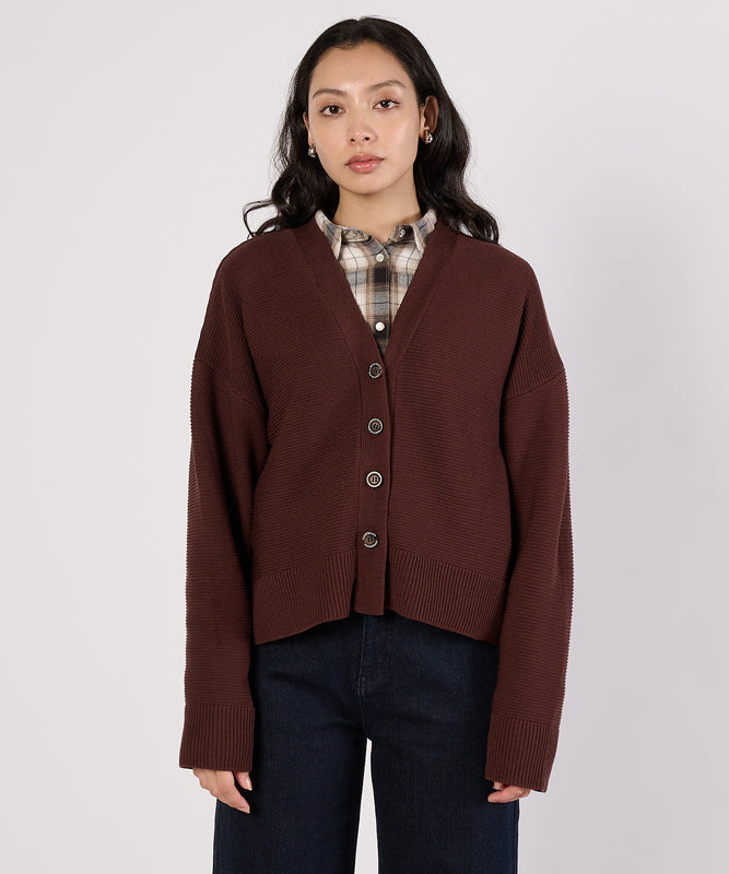 【通常配送】ガーターVネックカーディガン/GARTER V NECK CARDIGAN