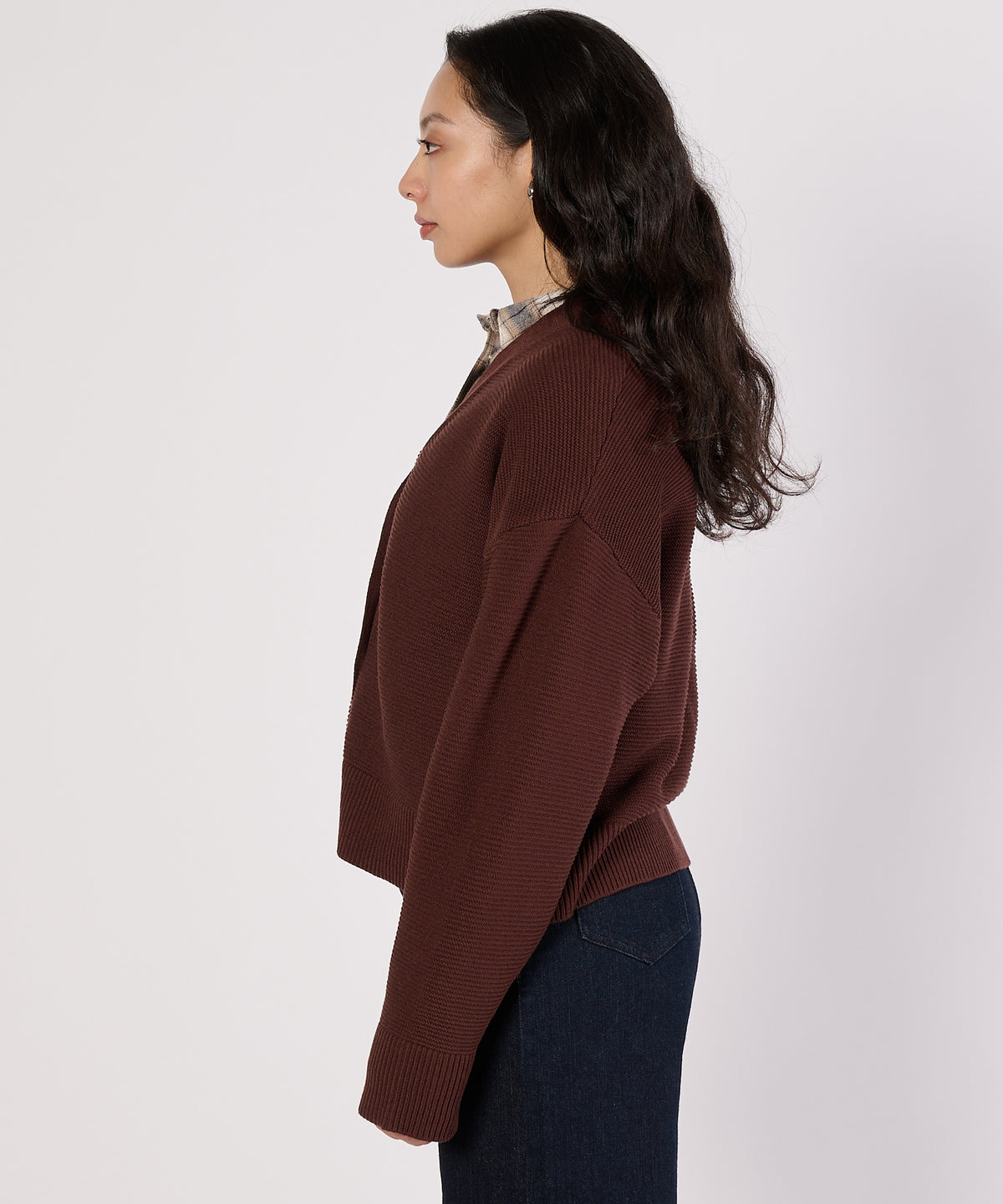 【通常配送】ガーターVネックカーディガン/GARTER V NECK CARDIGAN