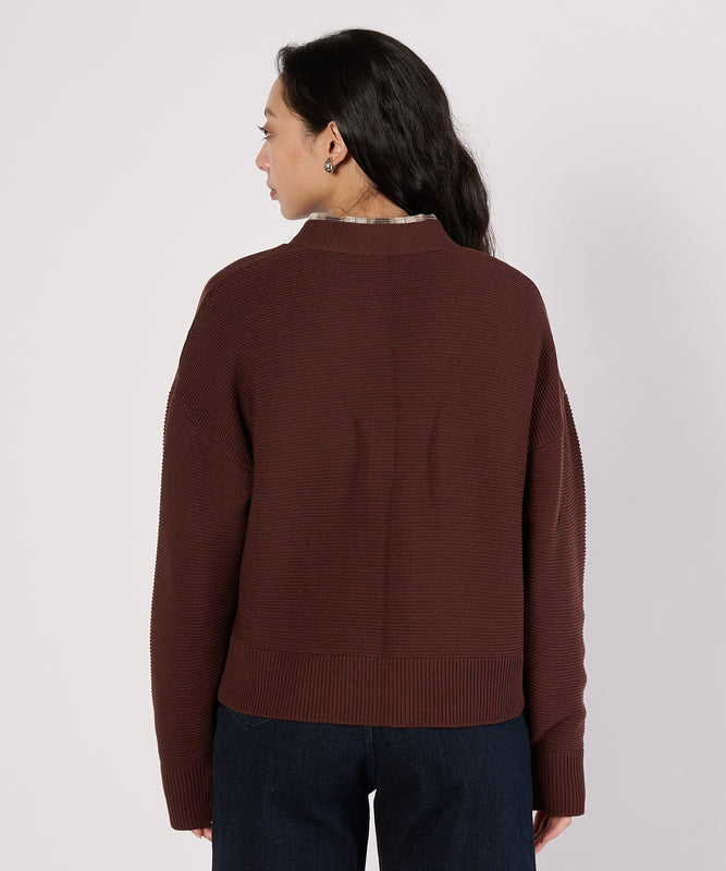 【通常配送】ガーターVネックカーディガン/GARTER V NECK CARDIGAN