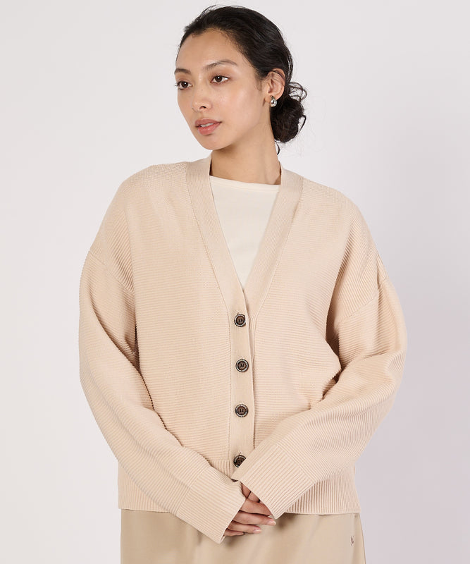 【通常配送】ガーターVネックカーディガン/GARTER V NECK CARDIGAN