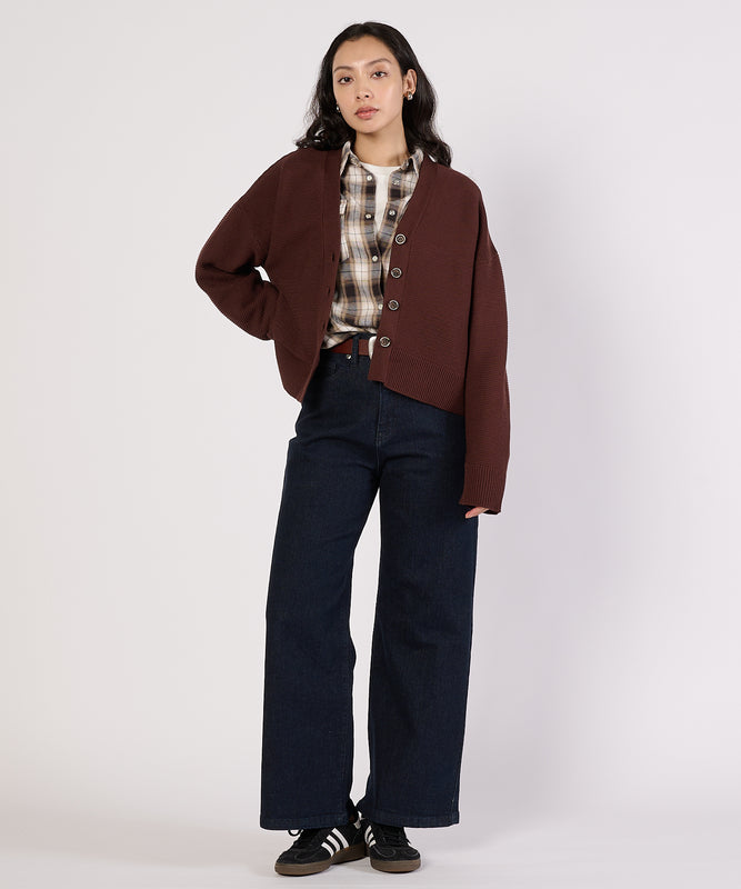 【通常配送】ガーターVネックカーディガン/GARTER V NECK CARDIGAN