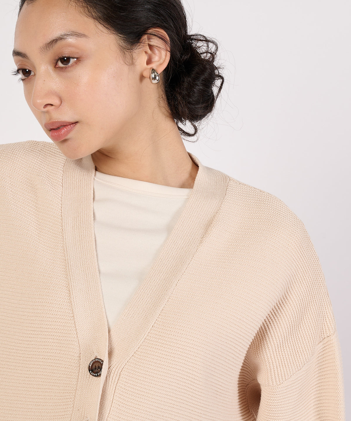 【通常配送】ガーターVネックカーディガン/GARTER V NECK CARDIGAN