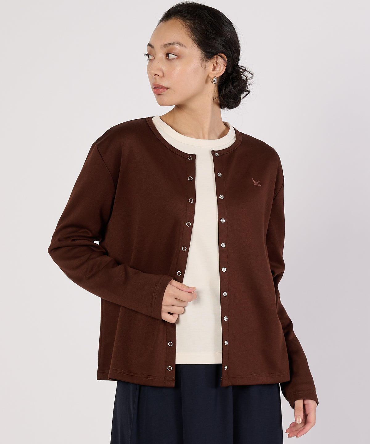スナップカーディガン/SNAP CARDIGAN