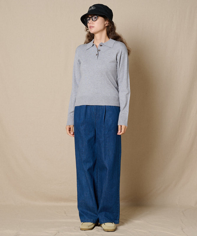 ニットポロプルオーバー/KNIT POLO PULLOVER