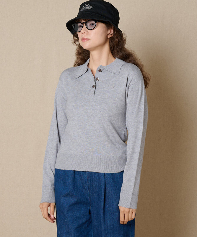 ニットポロプルオーバー/KNIT POLO PULLOVER