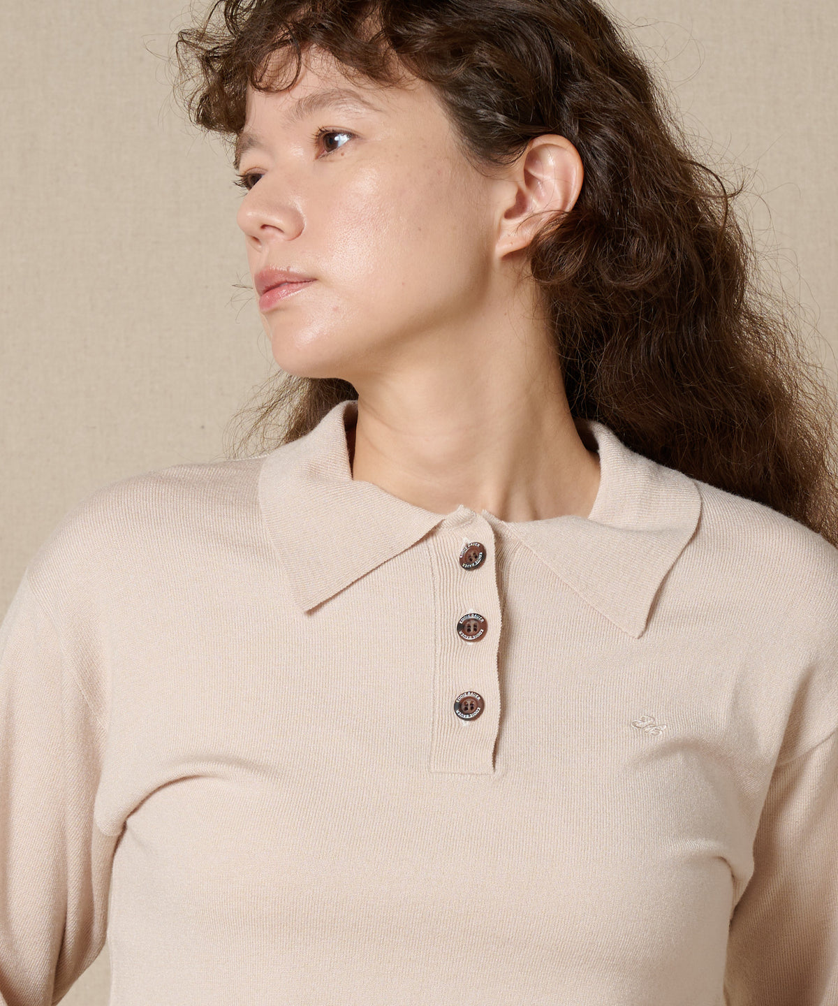 ニットポロプルオーバー/KNIT POLO PULLOVER