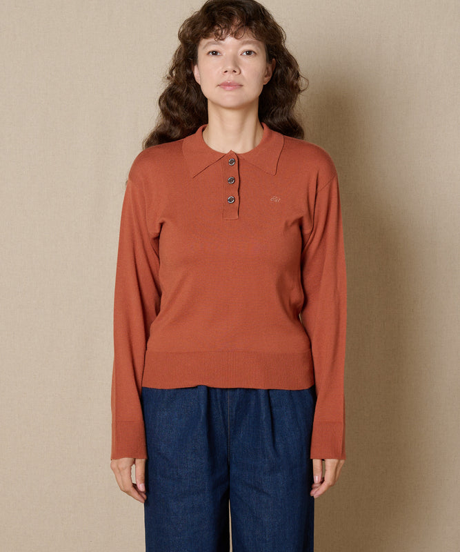 ニットポロプルオーバー/KNIT POLO PULLOVER