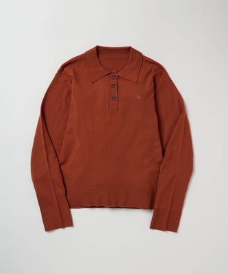 ニットポロプルオーバー/KNIT POLO PULLOVER