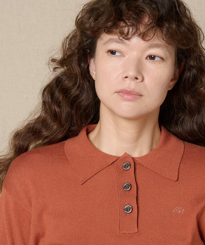 ニットポロプルオーバー/KNIT POLO PULLOVER