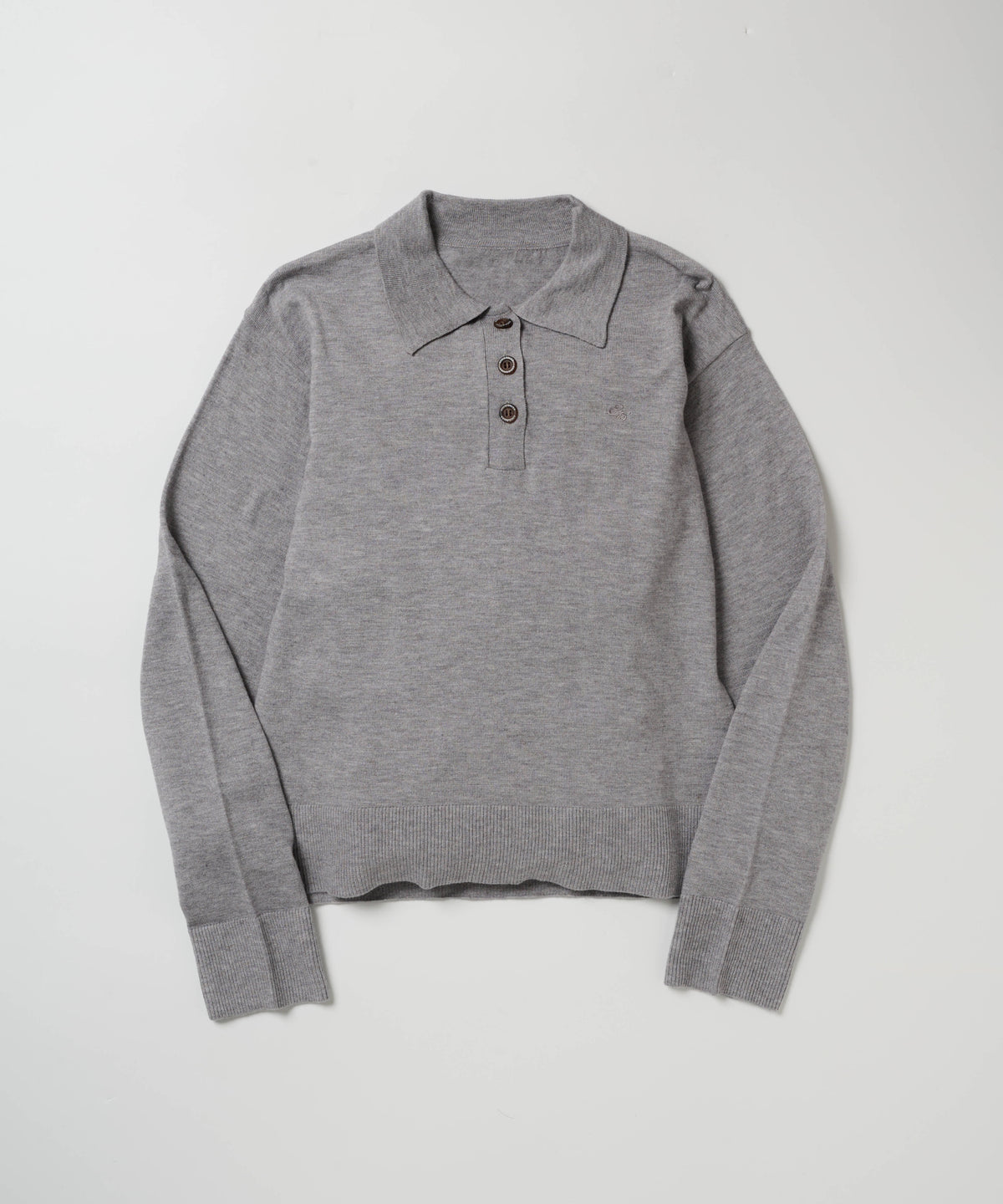 ニットポロプルオーバー/KNIT POLO PULLOVER