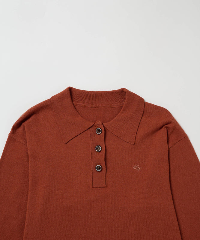 ニットポロプルオーバー/KNIT POLO PULLOVER
