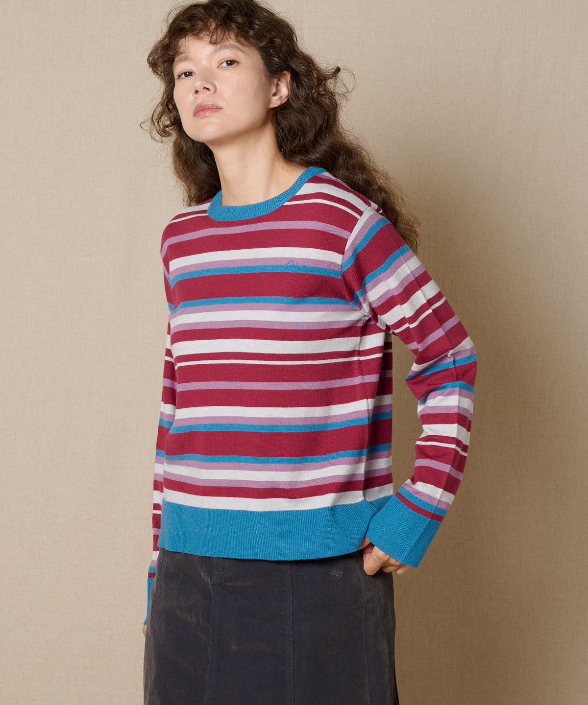 ソフトライン マルチボーダーニット/SOFTLINE MULTI BORDER KNIT