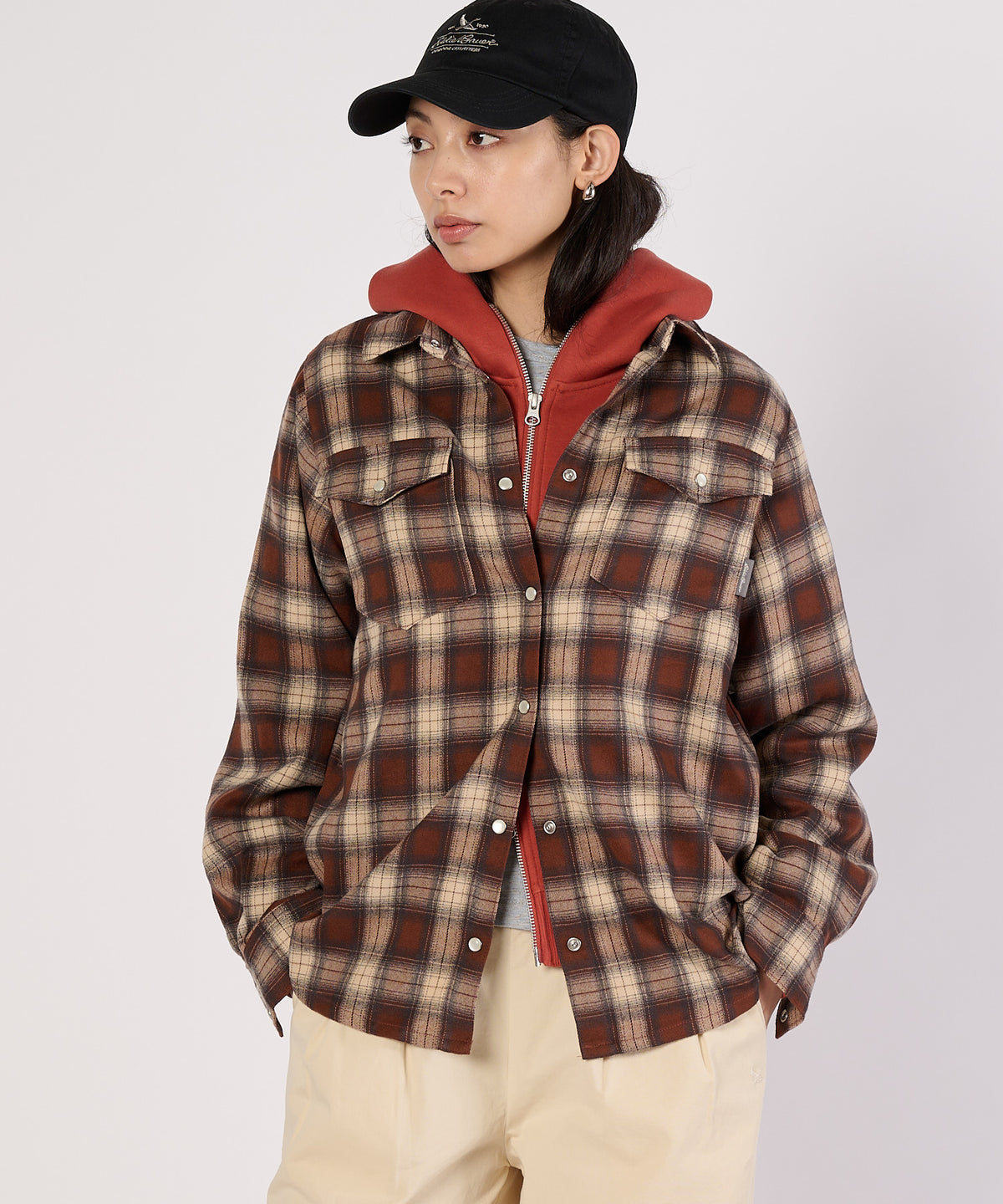 【通常配送】コジーキャリーオンプレイドシャツ/COZY CARRY ON PLAID SHIRT