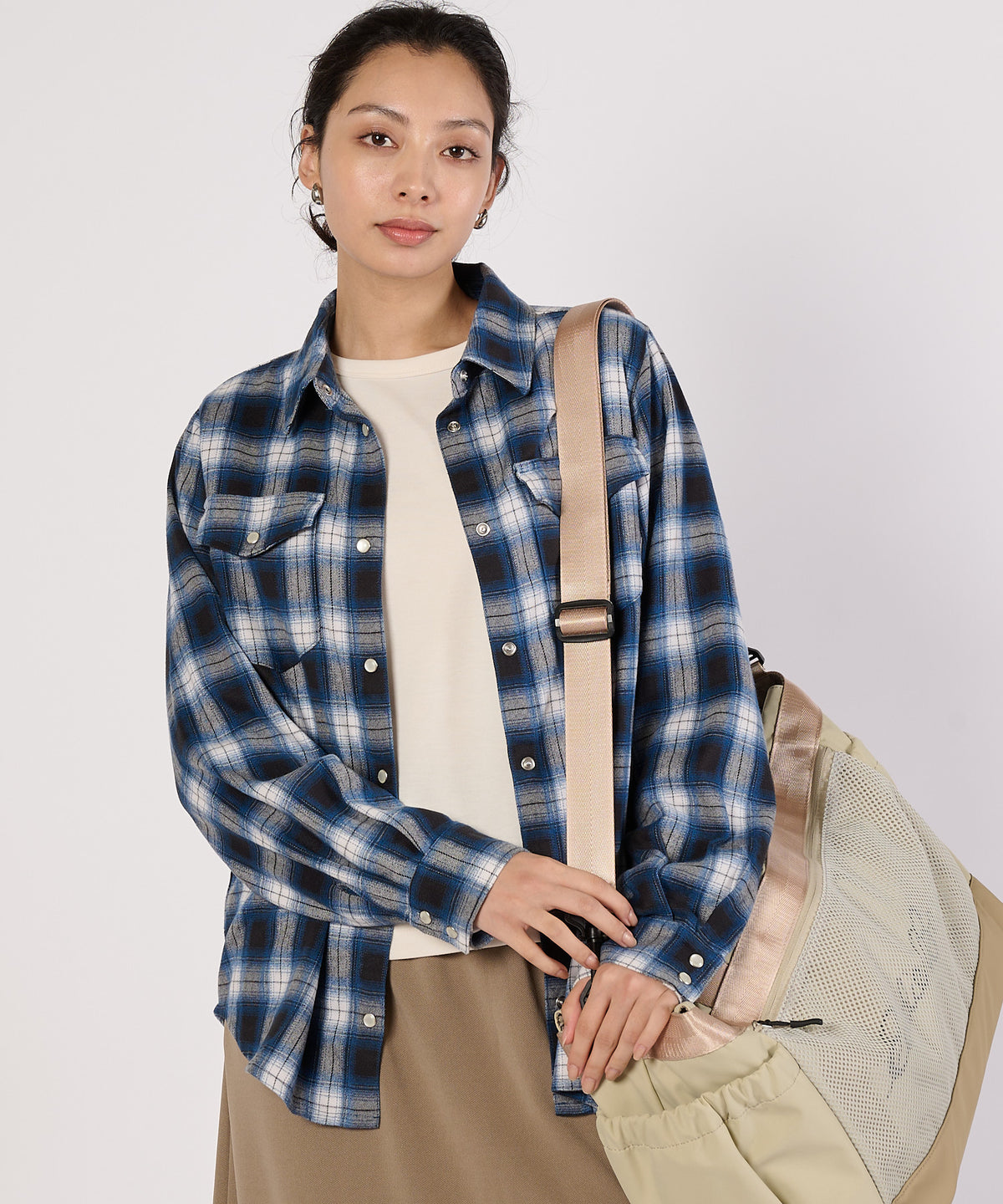 【通常配送】コジーキャリーオンプレイドシャツ/COZY CARRY ON PLAID SHIRT