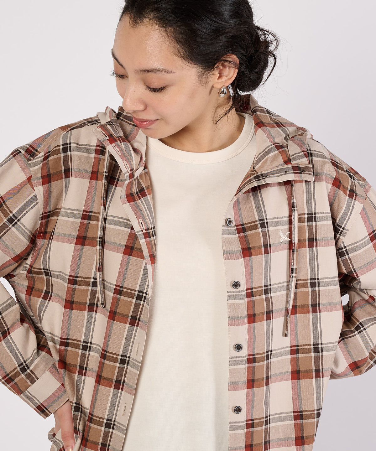 【通常配送】コジーキャリーオンフーデッドシャツ/COZY CARRY ON HOODED SHIRT