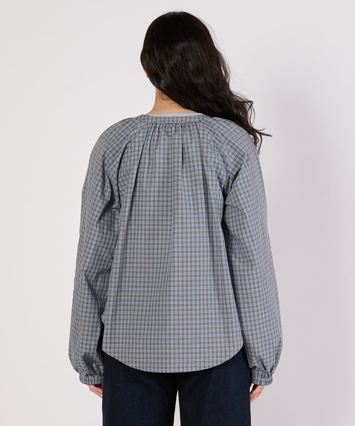 【通常配送】スプリットネックポップオーバーブラウス/SPLITNECK POPOVER BLOUSE