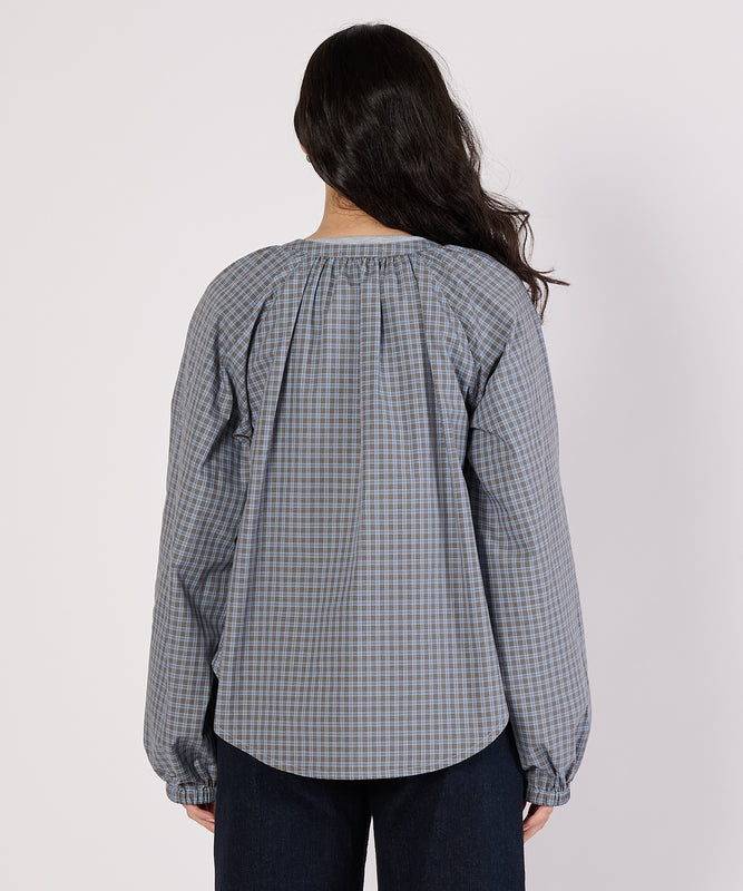 【通常配送】スプリットネックポップオーバーブラウス/SPLITNECK POPOVER BLOUSE