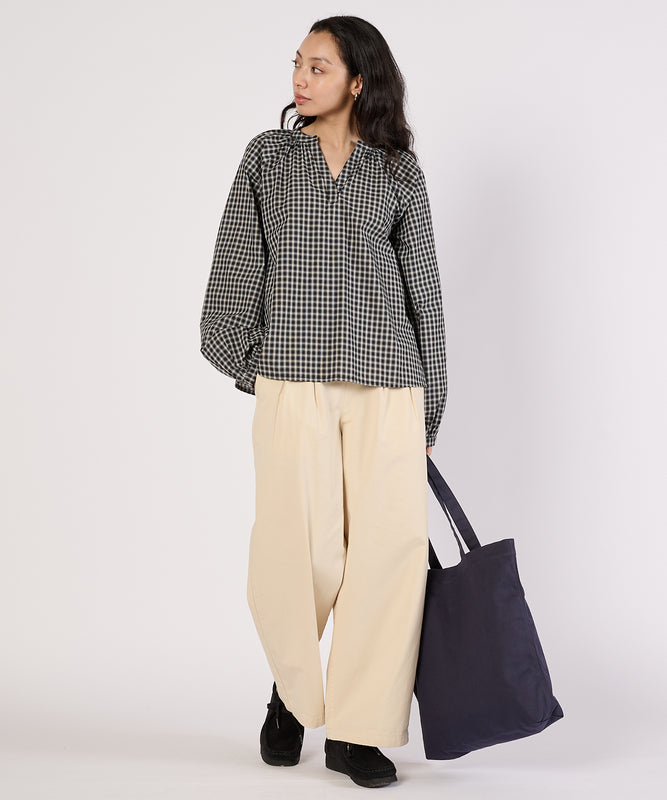 【通常配送】スプリットネックポップオーバーブラウス/SPLITNECK POPOVER BLOUSE