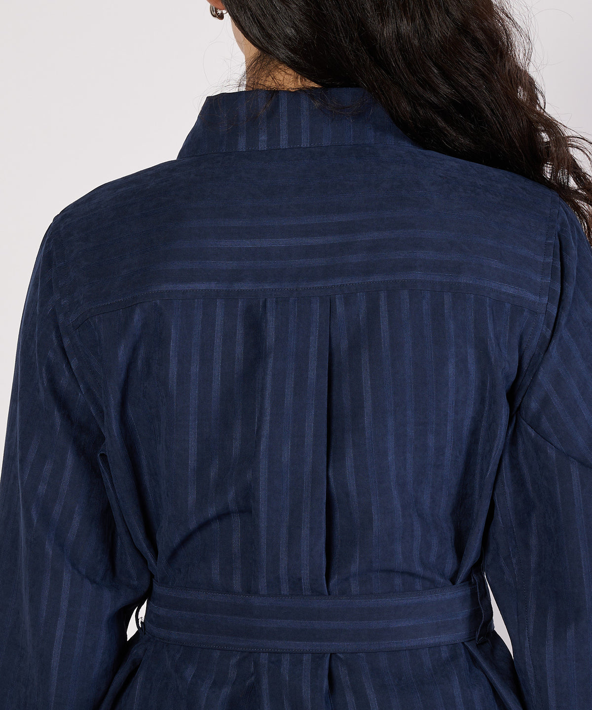ヘリンボーンライクシャツワンピース/HERRINGBONE LIKE SHIRT DRESS