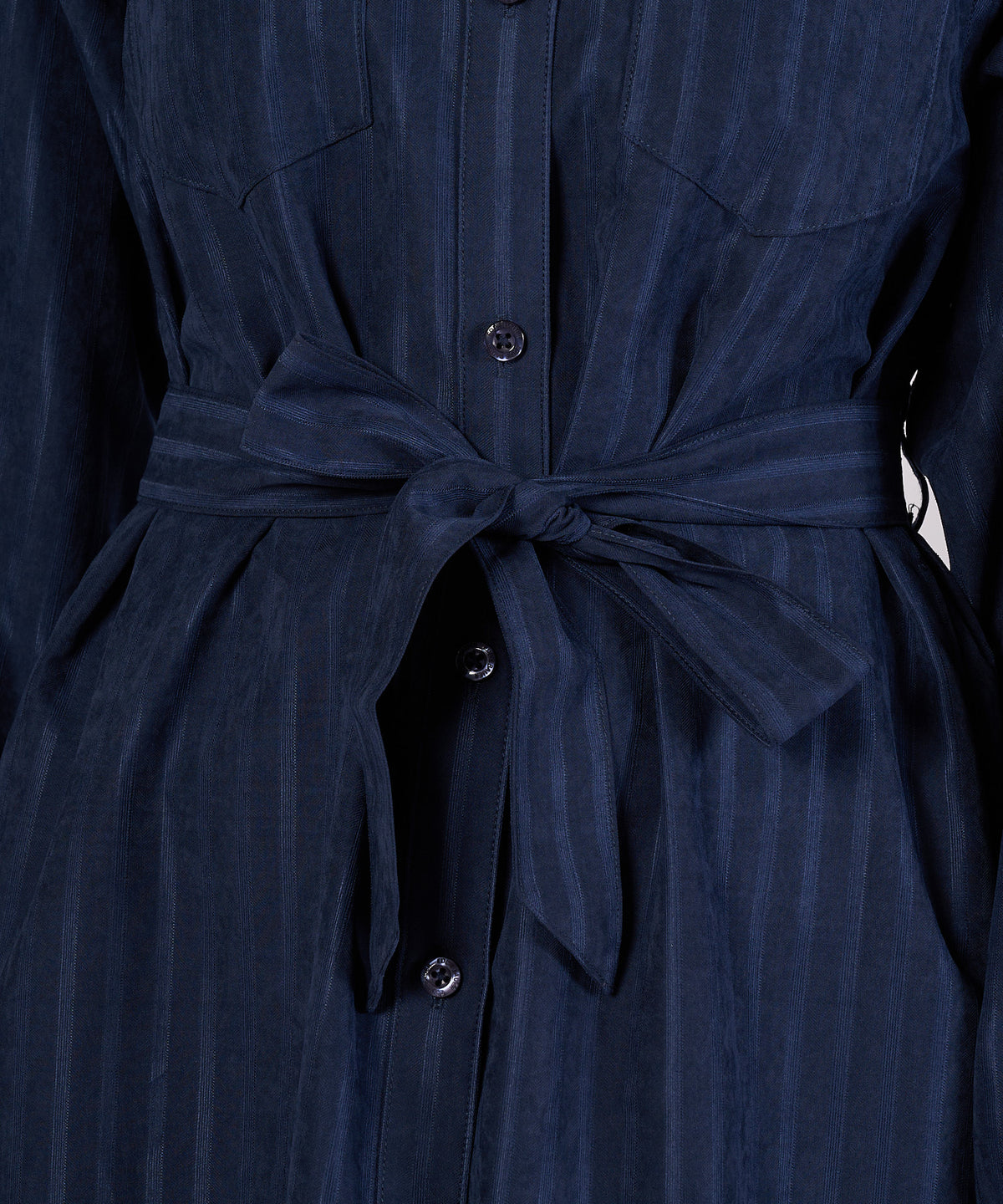 ヘリンボーンライクシャツワンピース/HERRINGBONE LIKE SHIRT DRESS