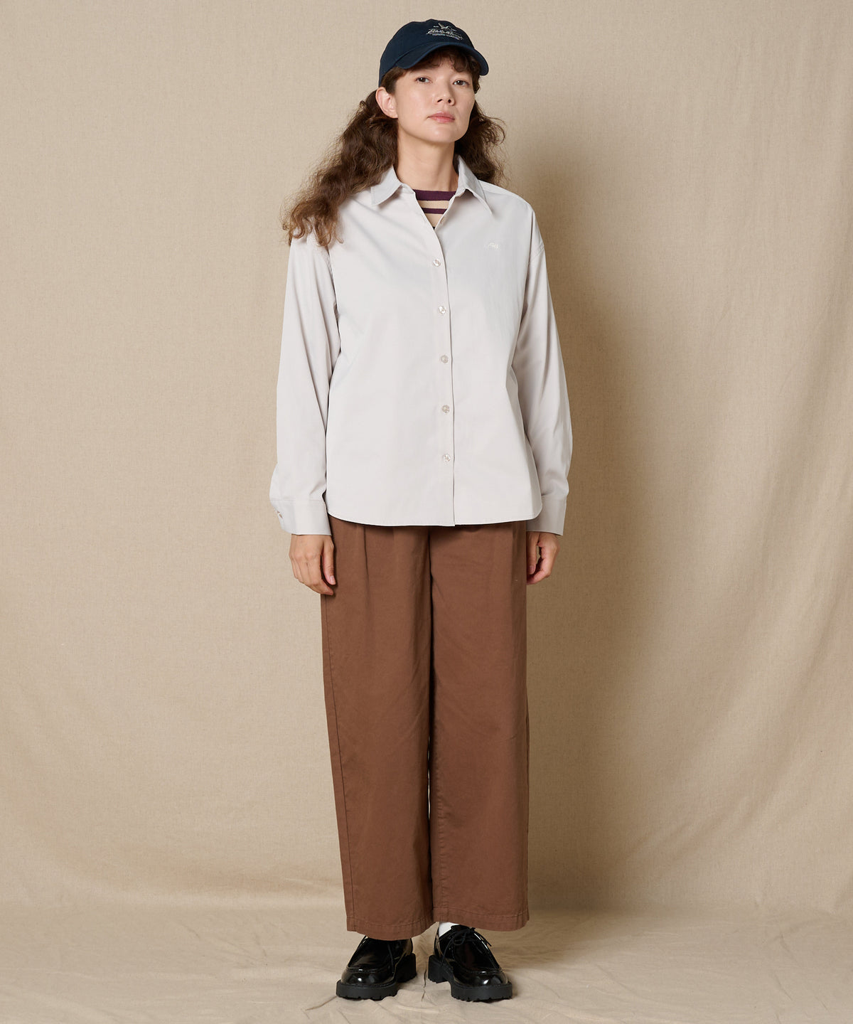 【通常配送】ソフトフェードポリエステル長袖シャツ/SOFT FADE POLY LS SHIRT
