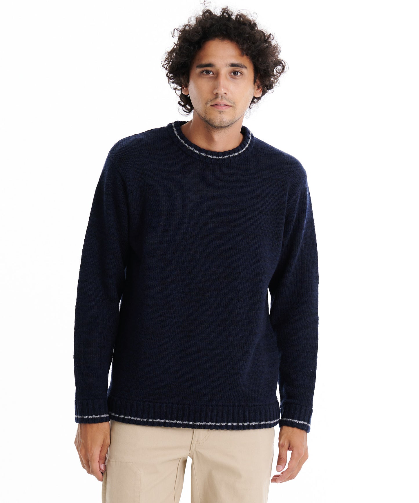 【TIME SALE】 メランジヤーン クルーネックセーター/MELANGE YARN CREW SWEATER