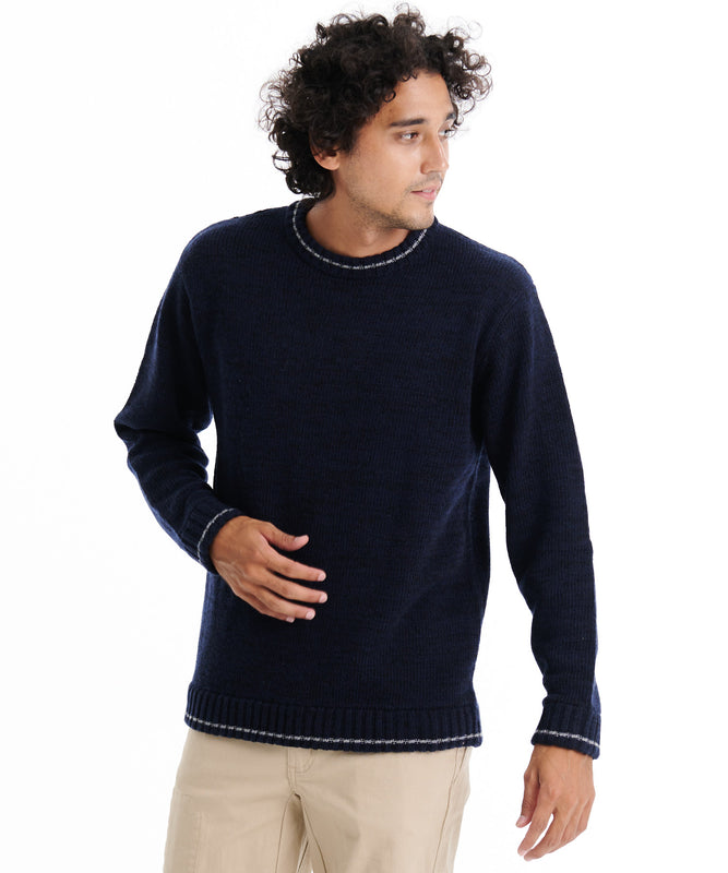 【TIME SALE】 メランジヤーン クルーネックセーター/MELANGE YARN CREW SWEATER