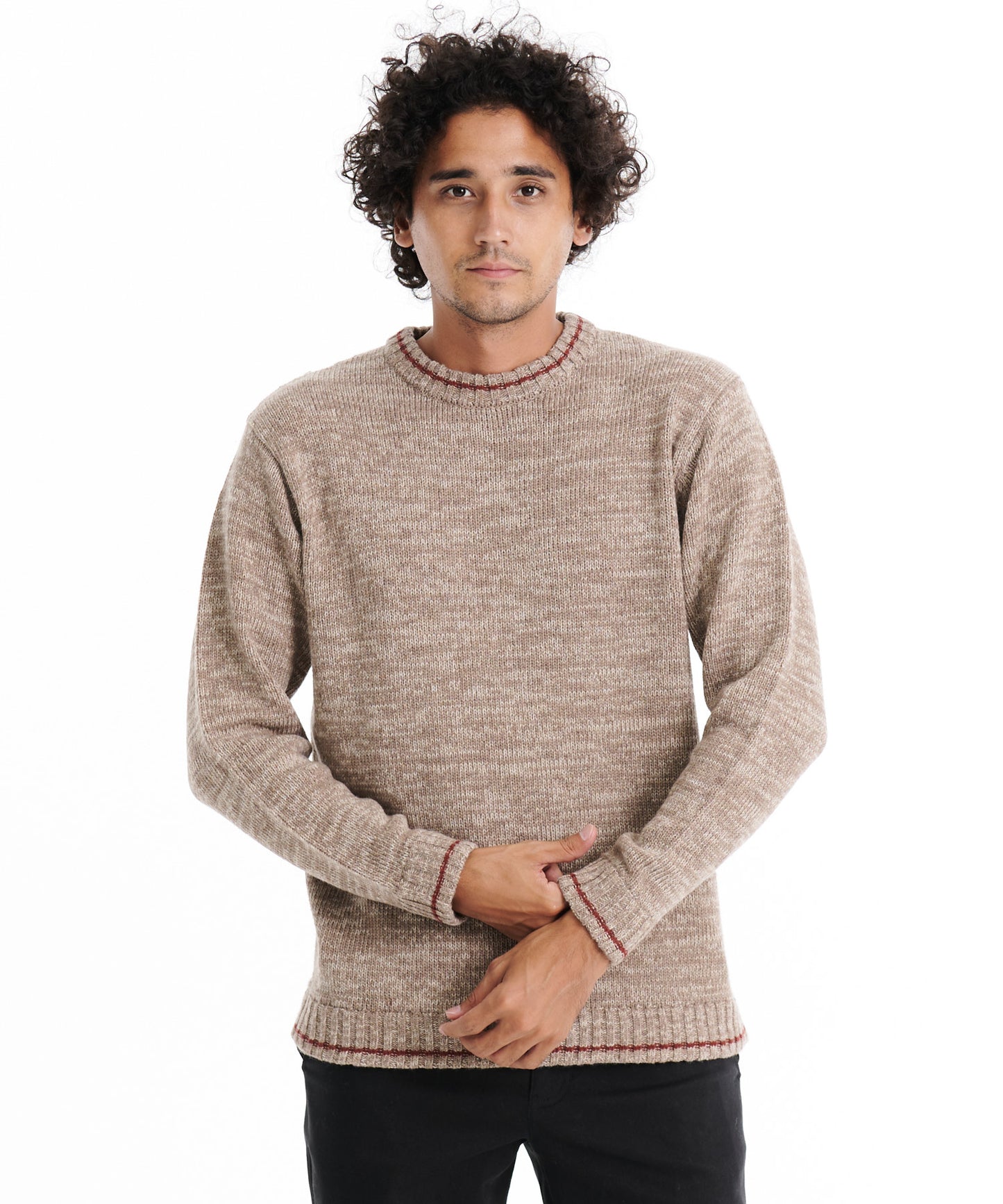 【TIME SALE】 メランジヤーン クルーネックセーター/MELANGE YARN CREW SWEATER